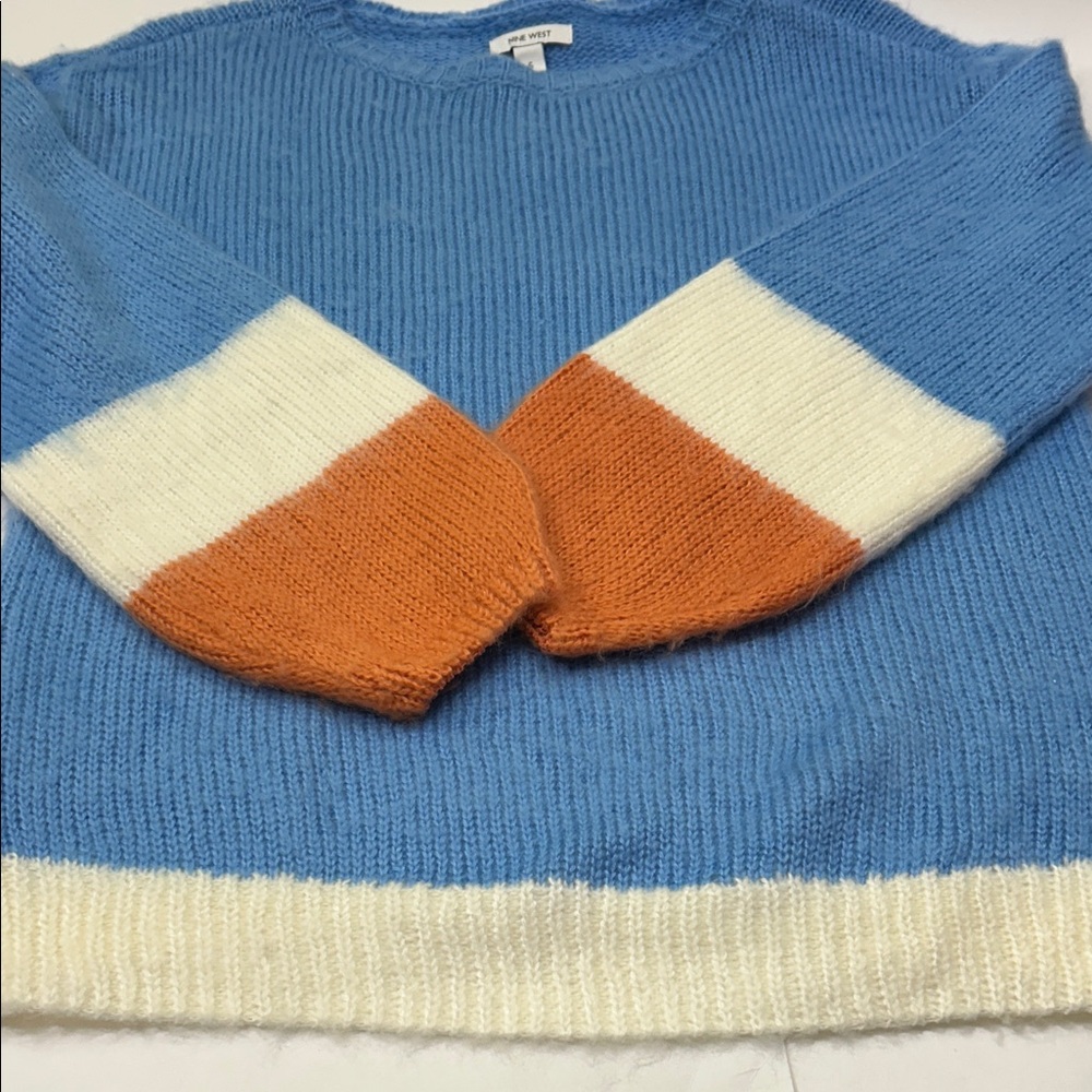Nine West Women's Soft Blue Crew Neck Sweater - Picture 9 of 16